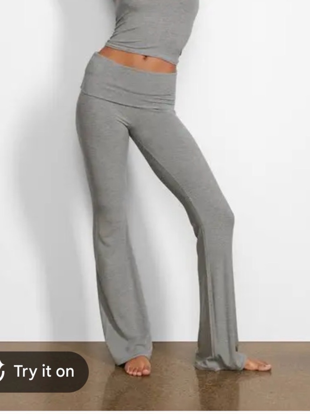 Skims SOFT LOUNGE FOLDOVER PANT | HEATHER GREY